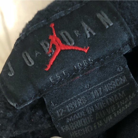 Jordan Jumpman + Nike Iridescent Logo Black Pullover Hoodie Big Boys L 12-13 Yrs - Picture 5 of 10